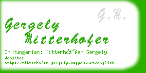 gergely mitterhofer business card